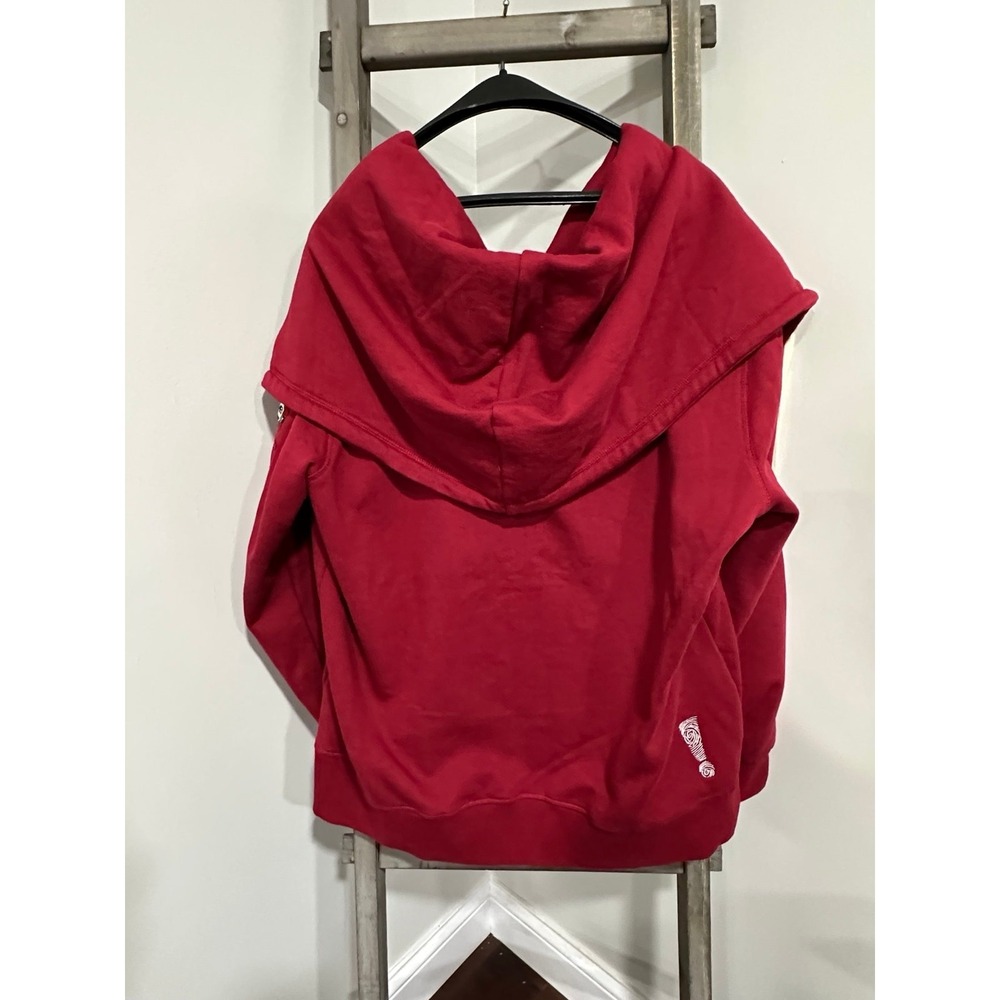 Thumbs United Burgandy Casey Fleece Hoodie Street wear Casual Jacket - Picture 7 of 7